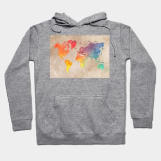 The colors of world map #map Hoodie